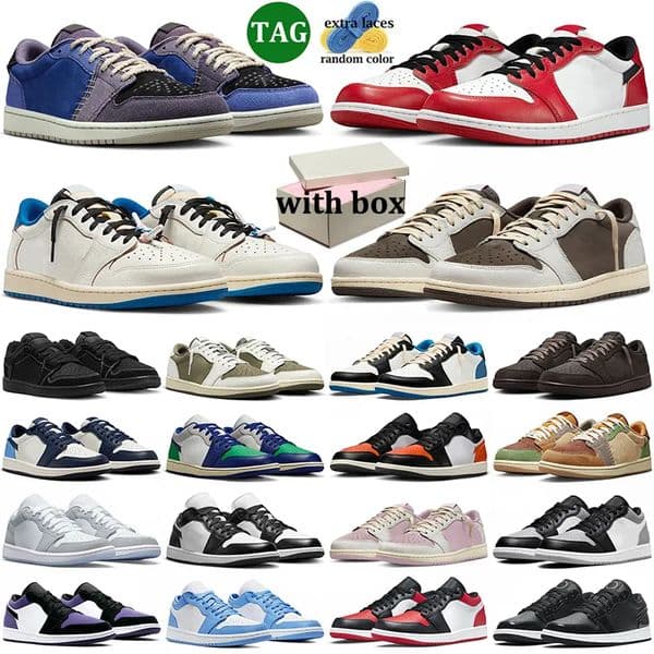 2026 Designer Basketball Shoes1s Low 1 Sneakers Black White Shadow 20 University Blue UNC Bred Toe Light Smoky Grey Mens Women trainers Outdoor