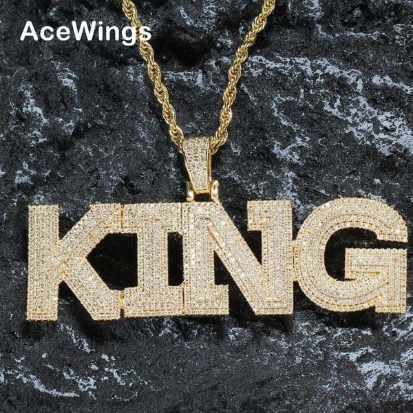 CP29 Three-Layer Full Moissanite Letter Hip Hop Style Personalized Necklace Unisex Combination Pendant Jewelry Gift