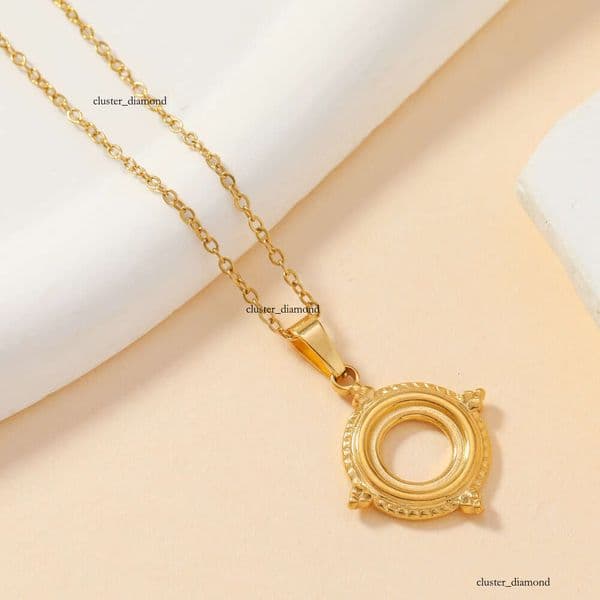 Single Fashionable and Unique 925 Sterling Silver 18K Gold Cast Jewelry Wheat Ear Pendant Geometric Hollow Square Necklace DIY Accessory