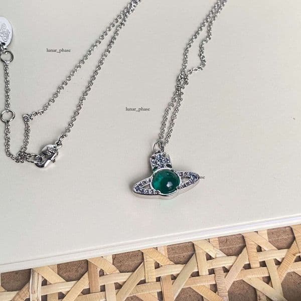 Empress Dowager New Saturn Zircon Full Diamond Inlaid Pendant Necklace for Women, Niche Jewelry, Light Luxury Style, High Version