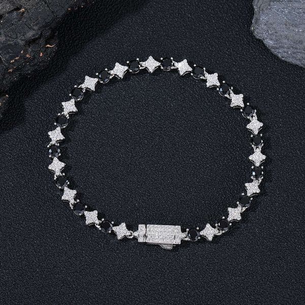 Jewelry Hot Sale 6mm Star Moissanite Tennis Necklace Hip Hop Men's Jewelry Trendy Accessories Bracelet Wholesale