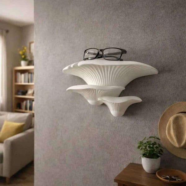 Display 3D Printed Small Stand Plastic Space-Saving Mushroom Shelf Wall-Mounted Storage Rack Office Desk 26Y0321