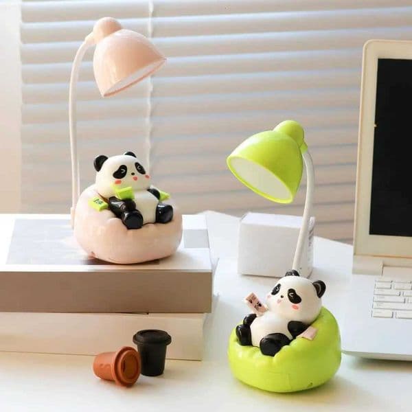 23cm Panda Night Light LED Desk Nightstand Reading Lamp With Drawer Dimmable Rechargeable Panda Table Lamp For Kids Room Bedroom H260321