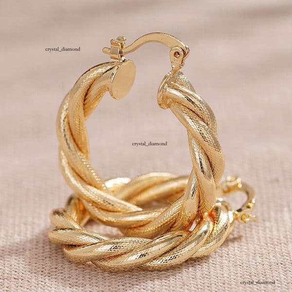 manufacturer wholesales popular Middle Eastern and Asian style twisted braided threaded design ear cuffs trendy ring-shaped heavy-duty earrings