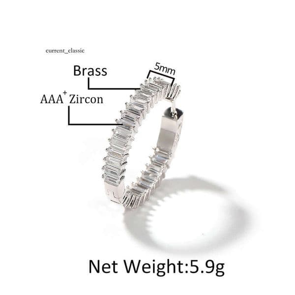 New Moissanite Jewelry Style Rectangular Moissanite for Women Ins Style Personalized One Piece Dropshipping Round Gold Fashion Earrings Wholesale