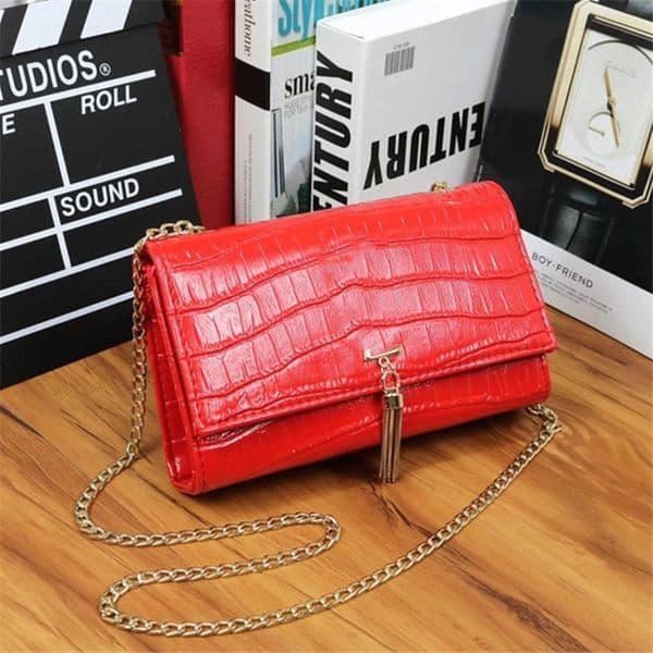 luxury designer shoulder bag purse bags Famous designer women Alligator texture shoulder crossbody bag purses designer bags red women handbag Chain cross body sac