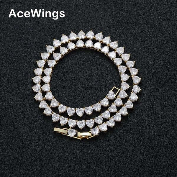 three-prong + 1-inch extension tennis chain with Silver inlaid Moissanite heart-shaped stone 6mm