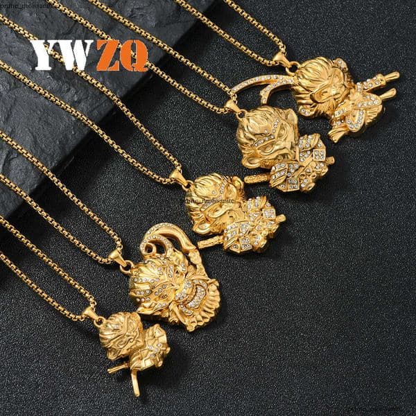 Black Myth Cartoon Merchandise Creative Personalized Sun Wukong Cast Diamond-Encrusted Necklace Pendant Accessory