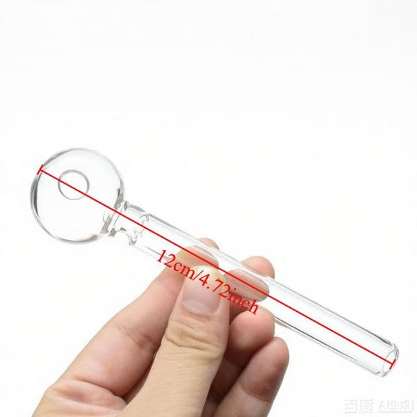 Clear Straight 12cm glass oil burner pipe Thick heady Newest design glass hand cigarette Filter pipe for smoking