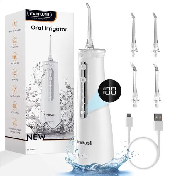 Cordless Water Flosser With 4 Jet Tips 4 Modes 260ML Portable Rechargeable Oral Water Floss IPX7 Waterproof for Gums Care 260304