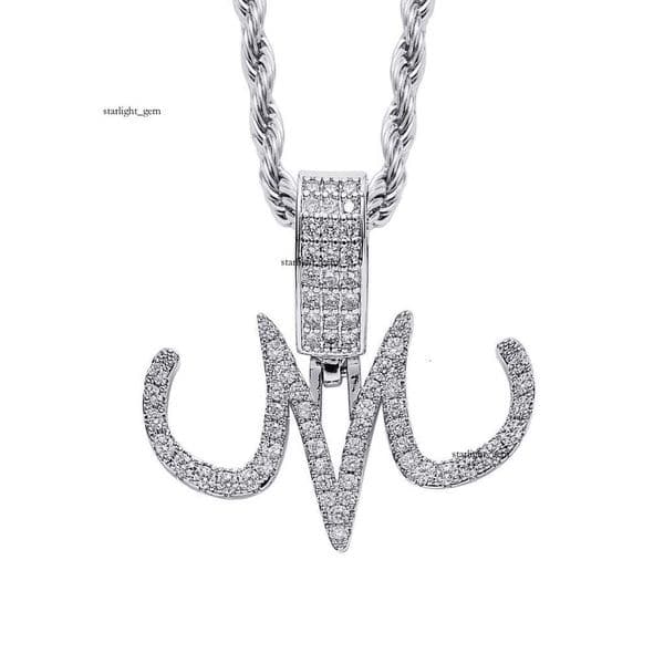 Jewelry Dragon Ball Dark Magician Babidi Magic Control M Personalized Pendant Silver Inlaid Moissanite Hip Hop Necklace