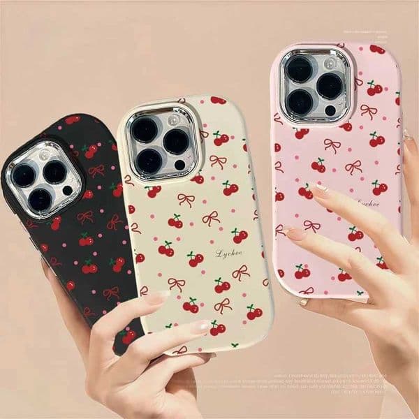 Red ry Cute Bow Phone Case For Infinix Note 30 Zero 30 4G Hot 40i 30i 40 Pro Smart 8 7 TECNO SPARK GO 2023 2024 2025 20 20C H260321