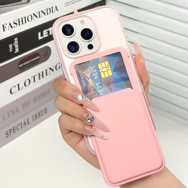 Premium Clear Magnetic Card Holder - Skin-Feel PC Material Easy Attach Strong Magnet Card Wallet for MagSafe