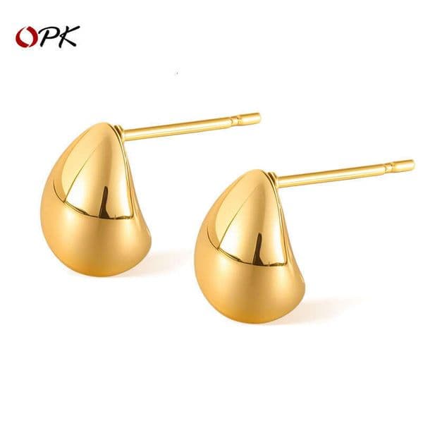 Jewelry minimalist personalized for women 925 Sterling Silver 18K Gold with a high-end design gold-plated titanium steel earrings wholesale