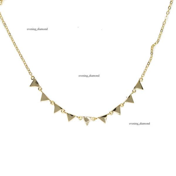 New Jewelry ins-style triangular pendant necklace gold silver niche design women's jewelry for wholesale