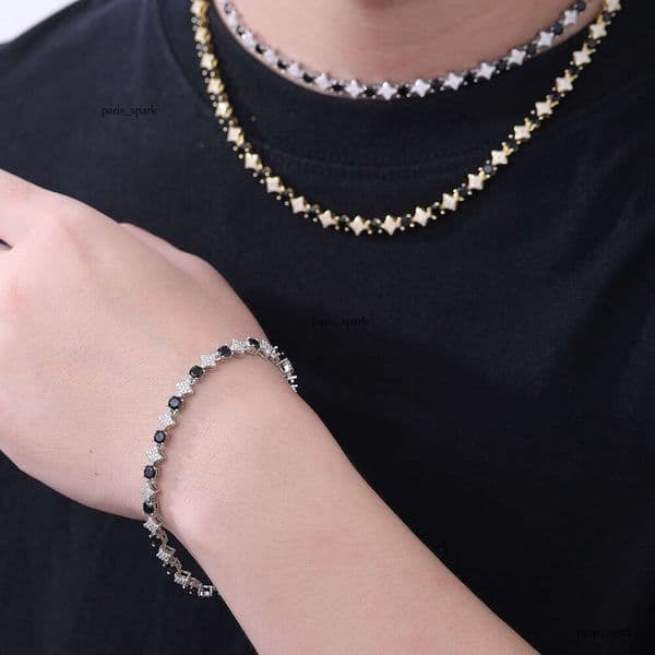 Jewelry Hot Sale 6mm Star Moissanite Tennis Necklace Hip Hop Men's Jewelry Trendy Accessories Bracelet Wholesale