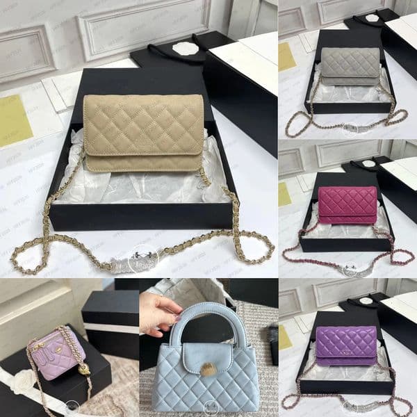 designer b Shoulder b Luxury fashion classic caviar fortune b hig-hquality sheepskin flip cover handb Gold Silver Chain Leather Metal Letter Crossbody yo b2