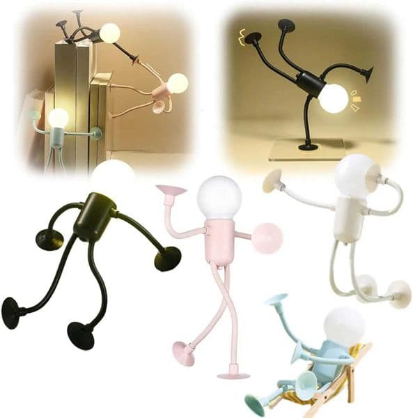Changeable Shape Funny Sportsman Night Light Button Battery Desk Lamp For Bedroom Bathroom Hallway Kitchen Christmas Decorations H260321