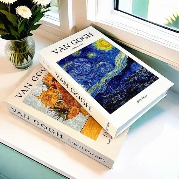 Monet Fake Book Storage Box Picasso Bauhaus Boho Decorative Books Van Gogh Simulation Book Coffee Table Shelf Home Decor 260321