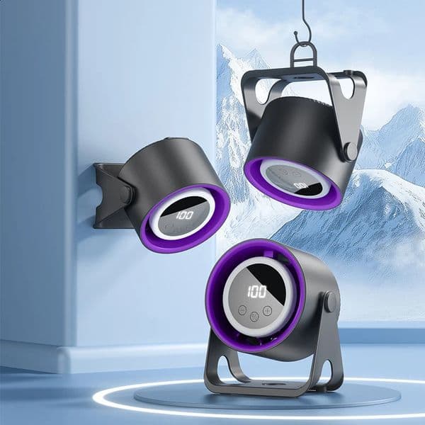 USB desktop/hanging multi-purpose small fan LCD portable small fan with LCD display power level 260319