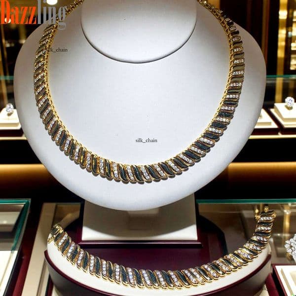 New foreign trade Hip Hop unisex bracelet and necklace simple leaf Moissanite bracelet exclusive jewelry