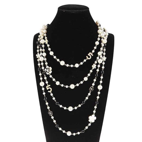 Classic Exquisite Pearl Long Sweater Necklace Fashion Lady Party Wedding Crystal Jewelry X260321