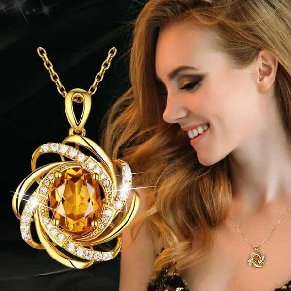 Jewelry foreign trade jewelry Bohemian style vintage floral pendant hollow design necklace