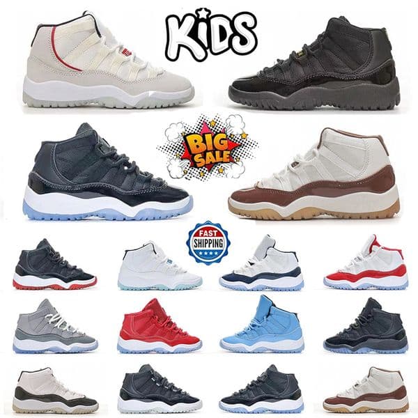 2027 kids shoes Children 11s Basketball shoe 11 Baby Cherry Bred Cool Grey Concord Unc Like For Toddler Sneakers Fashion Tennis Shoe running shoes 25-35