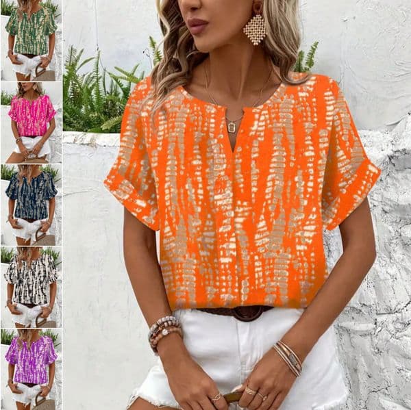 Designer T-shirt Designer Hoodie European And American Style 2026 New Polo Loose Printed Short-sleeve Shirt For Women V-neck Casual Top Fashionable And Versatile
