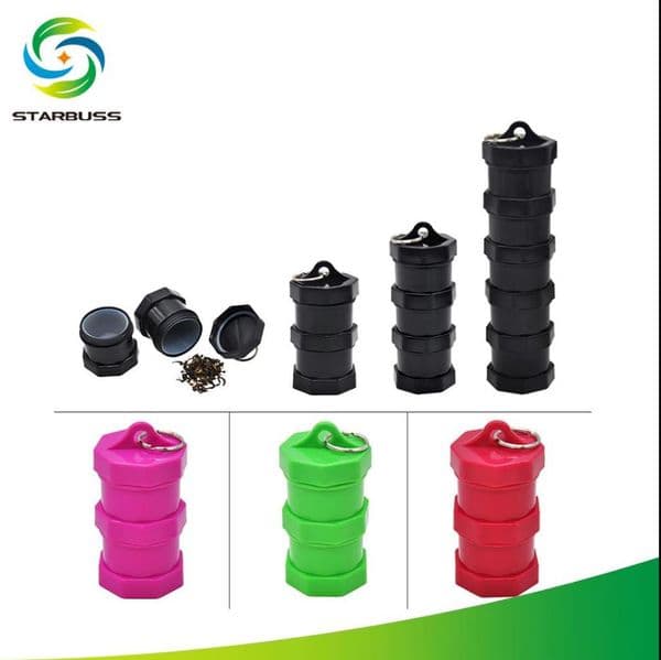 Smoking Pipes Three layer storage box with silicone pad sealed tank, portable plastic storage tank