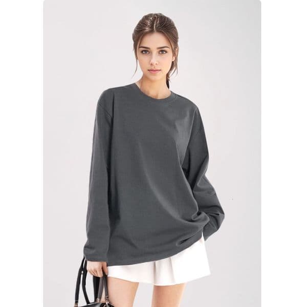 Solid Color Combed Cotton Designer Hoodie Fashion Sports Fitness Designer T-shirt T-shirt For Women Spring And Polo Autumn American Style High-end Inner Wear