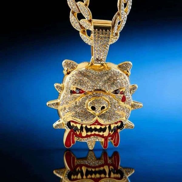 Jewelry New Hot-Selling Bulldog Pendant Personality Trendy Brand Animal Hip Hop Necklace