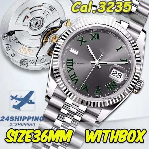 Watches Men Luxury Super Quality Top Clean Factory 36MM/DD 3235Movement Automatic Mechanical Watch 904L Stainless Sapphire Glass Waterproof With Box 8a