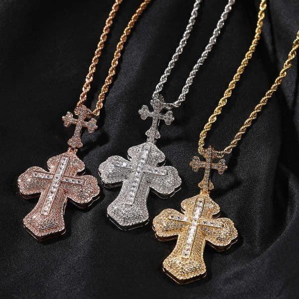 Hip-Hop Ice with VVS moissanite Necklace for Men and Women, Pure silver Inlaid with Moissanite, Versatile Couple Necklace, Wholesale Available