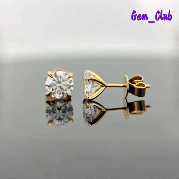 Wholesale 14K 18K Gold Stud IGI Certified Earrings Lab Grown Diamond Jewelry