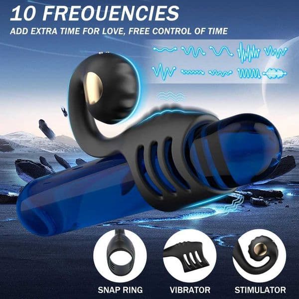 Powerful Penis Ring Vibrator Male Remote Control Dual-motor Delay Ejaculation Enlargement G-Spot Stimulation Sex Toy For Couple brandsofluxury_A8KL