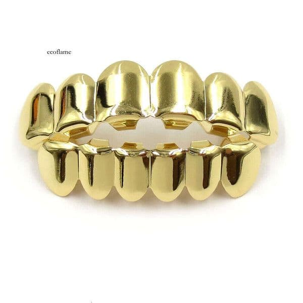 Jewelry Hot-Selling HIPHOP Hip Hop TeethGrillz Real Gold Plated Teeth Grills Jewelry Factory Direct Sales