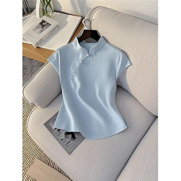 Designer T-shirt Summer New High-end Light Luxury Top Super Designer Hoodie Stylish Unique Beautiful Polo Age-reducing New Chinese Style White Women's Shirt