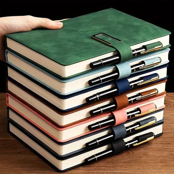 Personalized Vintage A5 Leather Notebook Soft Cover Ideal for Business Meetings College Life Journal Writing 260321