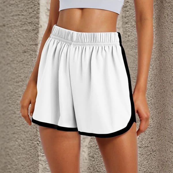 Womens loose breathable shorts fashionable beach casual sports solid color eastic waist 260321