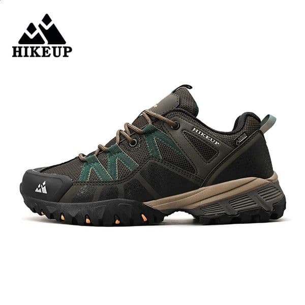 HIKEUP Breathable Cushioning Nonslip Sneakers Mens Hiking Shoes Running Trekking Sneakers Outdoor Mountain Sports Shoes for Men 260320