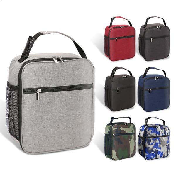 Portable Large Capacity Insulated Lunch Box Reusable Lunch Bag for Men Women Waterproof Oxford Cloth Insulated Cooler Bag 260320