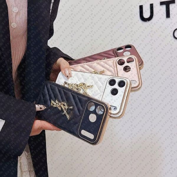 Luxury Phone Case Designer iPhone Case for iPhone 17 Pro Max 16 ProMax 15 14 13 17air 15plus 16 Plus Case With Card Holder Pocket Fashion Caviar Leather Cell Phone Cases