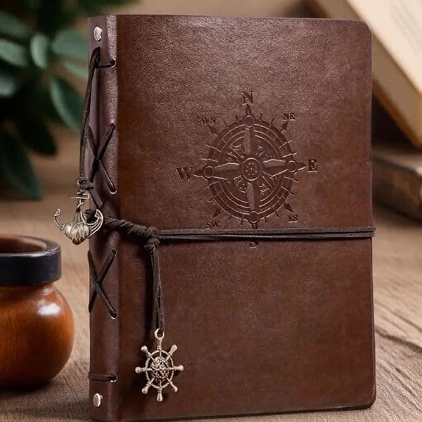 Vintage Antique Pirate Anchor A6 Spiral Notebook PU Leather Travel Journal Replaceable Stationery Gift 260321