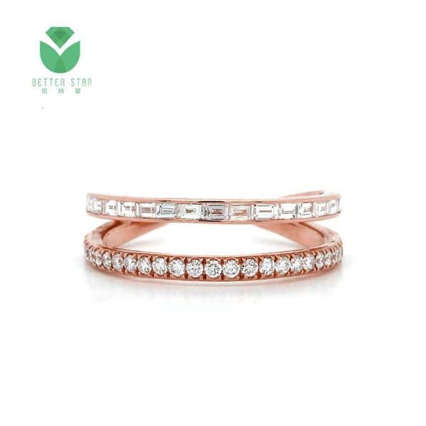 High Quality Dazzling 9K 14K18k Yellow Gold Lab Grown Engagement Diamond Ring Women With IIG Certificate