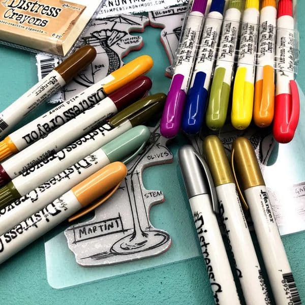 Tim Holtz Distress Crayons old color water soluble pastel set hand account color smudge 6 colors 3 color set 260317BJ