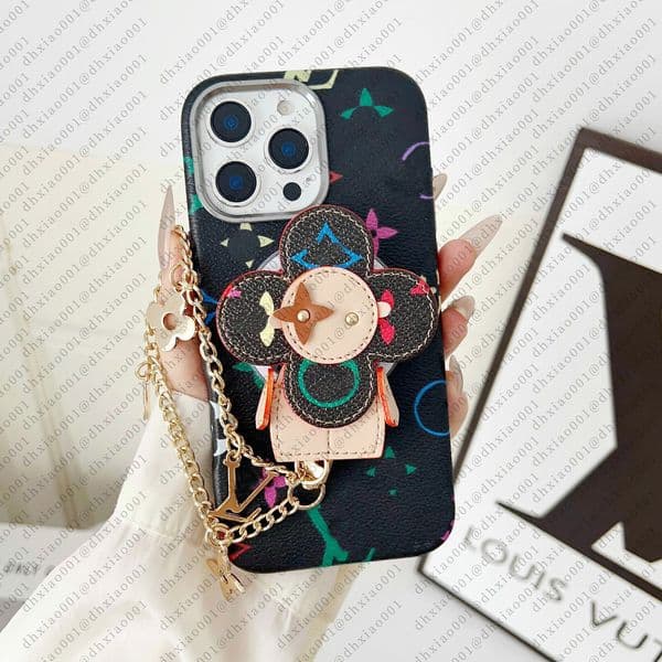 Personalized Customerized for Luxury iPhone Case with Chain for iPhone 17 16 Pro Max 15 14 13 12 Shockproof Designer Phone Cover Protection Phone Cover with Card Slot