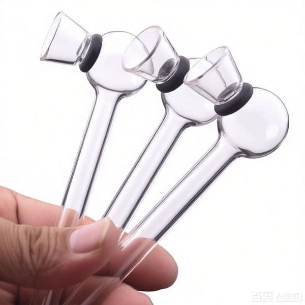 Protable Clear Double use 4inch mini Glass oil burner pipe thick heady glass hand tobacco pipes for smoking with glass bowl