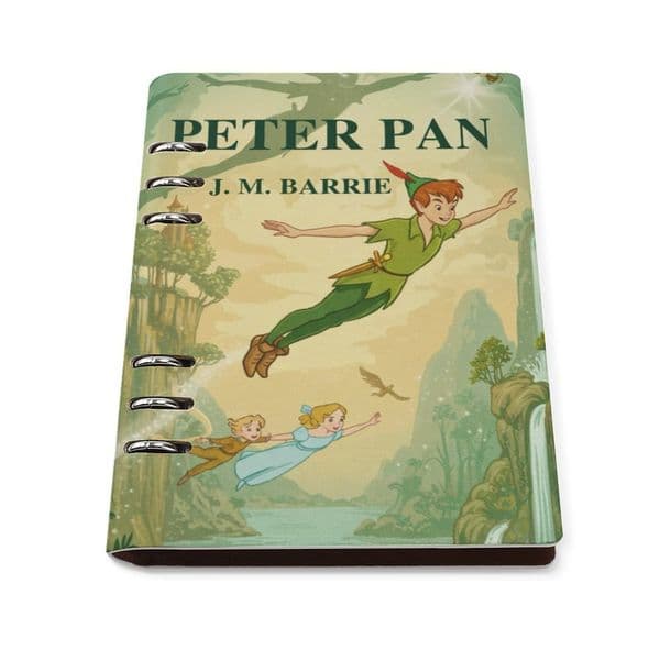 Peter Pan Binder Notebook PU Pocketbook A5 Workbook Portable Jotter for Study Business Drawing Office Supplies