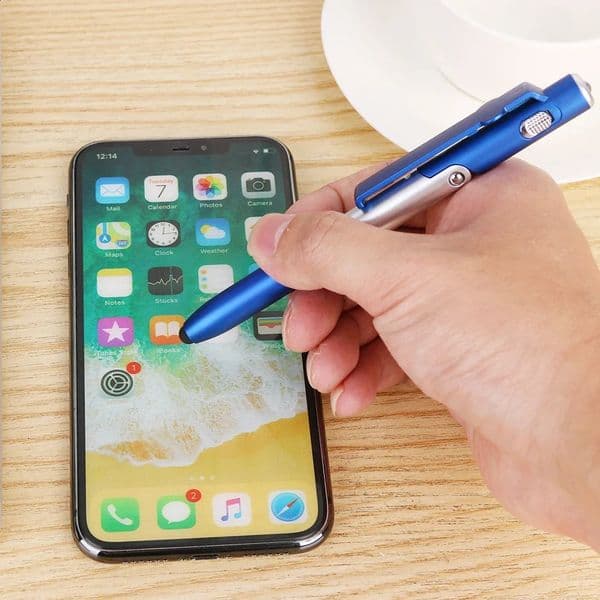 Multifunctional Ballpoint Pen Mobile Phone Stand Holder Folding LED Light 4 in 1 Pen School Office Stationery Supplies 260318